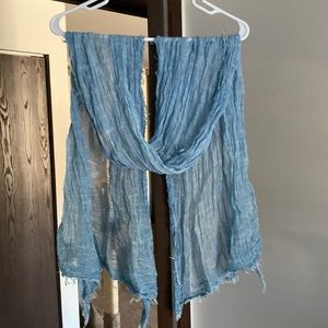 Eileen Fisher 100% Cotton Gauze Scarf Made in Italy